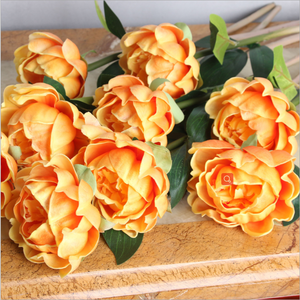 ดอกโบตั๋นยางสี<span class=keywords><strong>ชมพู</strong></span>สัมผัสจริงดอกไม้ประดิษฐ์หัวโตให้ความชุ่มชื้นความรู้สึกมือสำหรับคริสต์มาสหลังโรงเรียนตรุษ<span class=keywords><strong>จีน</strong></span> - Product Image 5