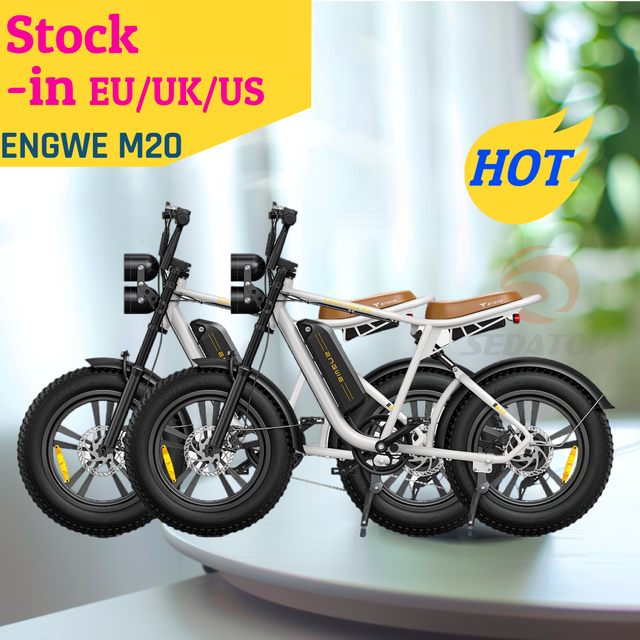 Eu Stock Engwe M20 Electric Bikes Vintage 48v 13ah Lithium Battery Bicycle Full Suspension Ebike