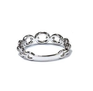 Offre Spéciale Products18k Or Blanc De Haute Qualité Diamant Fine Bijoux Chaîne Creux L'engagement Mi-chemin Bague Pour Les Femmes - Product Image 3