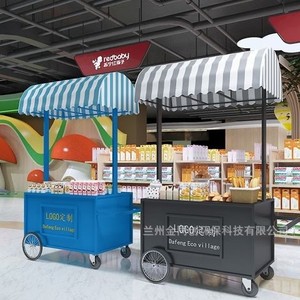 Carrito de Comida Móvil de Acero Inoxidable con 2 Estantes y 4 Ruedas, Fácil de Montar, para Uso en Interiores, Resistente al Óxido, con Soporte de Exhibición - Product Image 4