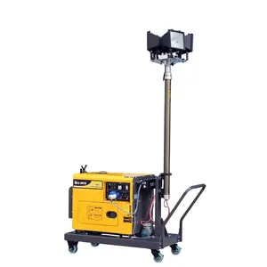 5500W silent diesel generator light tower mobile beacon