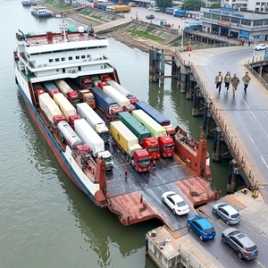Traghetto RoRo Personalizzabile per il Fiume Yangtze in Vendita, Imbarcazione con Ponte Ampio per il Trasporto di Camion Pesanti e <span class=keywords><strong>Automobili</strong></span> - Product Image 4