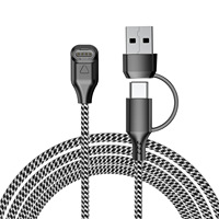 Fenix 8 7X 6S PRO 2-en-1 USB Type-C Câble de charge rapide 3A avec gaine en nylon et blindage de tresse