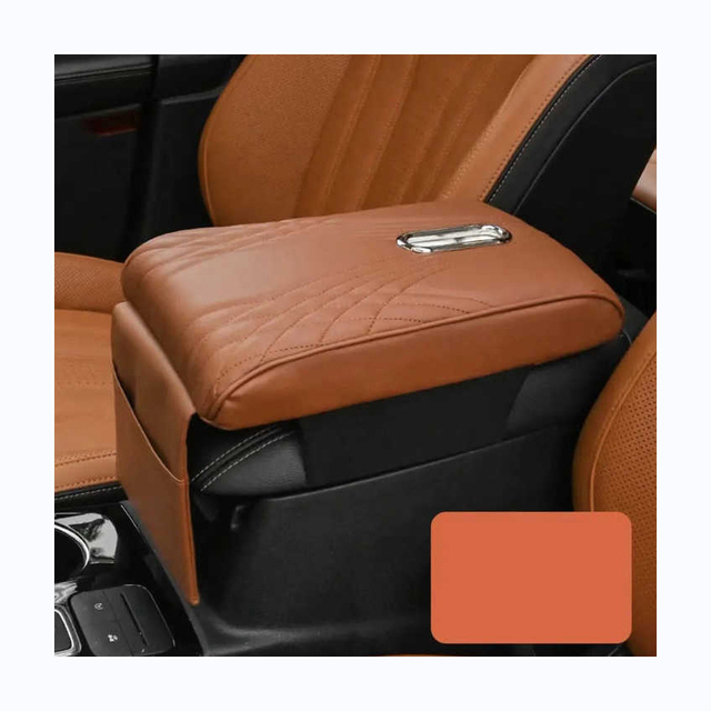 Wholesale Customized High Quality Leather Front Car Central Armrest Box Soft Cover Center Console Storage Box Universal Fit