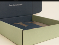 Emballage plat en carton pour shampooing de luxe personnalisé pour traitement des cheveux, boîtes d'expédition cadeau