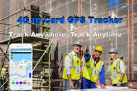 Traceur GPS 4G professionnel avancé pour carte d'identité, badge personnel mince avec fonction SOS, lecture de l'historique des itinéraires et dispositif de suivi mondial