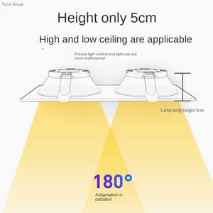 Lampe de plafond encastrée LED moderne IP65 à double tête rectangulaire pour magasins, bureaux, appartements - Product Image 5