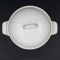 Vente en gros, promotion exceptionnelle, acceptation des commandes personnalisées, grand pot à soupe en céramique blanche, nouveau modèle, 3-4L