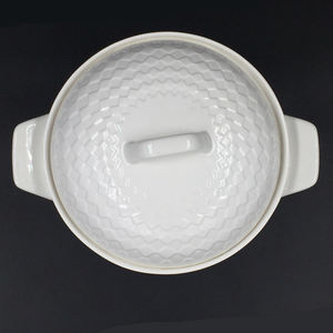 Vente en gros, promotion exceptionnelle, acceptation des commandes personnalisées, grand pot à soupe en céramique <span class=keywords><strong>blanche</strong></span>, nouveau modèle, 3-4L - Product Image 4