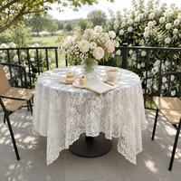 Nappe en dentelle jacquard élégante pour mariage, banquet, décoration de table de luxe, ornement de table à manger intérieure pour événements et fêtes
