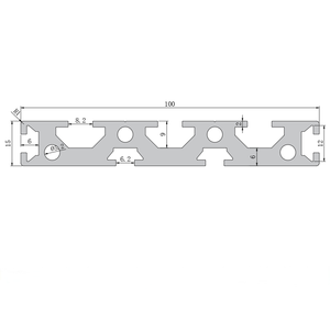 Profilo Estruso in Alluminio Industriale Quadrato Personalizzato Serie 6000 OB15100 Anodizzato Marca TZHIF per Lavorazione e Taglio su Misura - Product Image 4