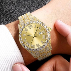 Reloj de pulsera analógico de cuarzo para hombre con diamantes de imitación y cristales, estilo Iced-Out - Product Image 2