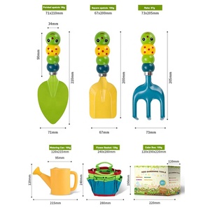 理想可爱纸箱儿童园林工具礼品套装带储物袋喷壶铲子耙 - Product Image 2