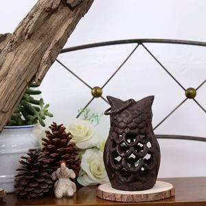 European Style <strong>Owl</strong> <strong>Candle</strong> <strong>Holder</strong> Garden Miscellaneous Goods Cast Iron Pendant Craft Lantern Creative Soft Decoration Ornaments - Product Image 2
