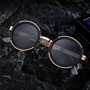 Gafas de sol polarizadas con montura redonda My-98326 para hombre, de metal negro y plástico, UV400, para conducir al aire libre, clase 2. - Product Image 3