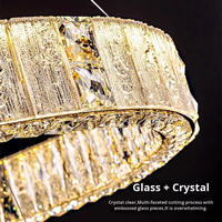 Lustre rond en cristal de luxe, grande taille 60 cm/80 cm/100 cm, personnalisable, pour hall d'hôtel, salle de bain, salon