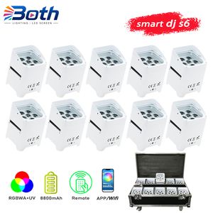 S6 6x18W RGBWA+UV 6-in-1 Rechargeable LED Par Light High Brightness Uplight for DJ KTV Nightclubs - Product Image 1