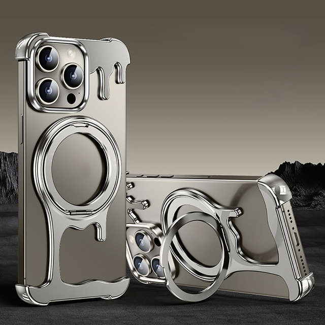 For SJK766 Metal Frameless Magnetic & Shockproof CE Certified Mobile Phone Case for 16/15/14/13/12 Plus Pro Max