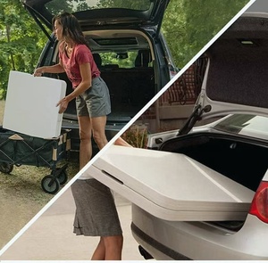 Tables pliantes longues blanches pour événements de mariage, location de tables pliantes en plastique, <span class=keywords><strong>table</strong></span> de <span class=keywords><strong>camping</strong></span> pliable type valise - Product Image 4