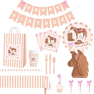 DAMAI - Vajilla de Papel con Diseño de Animales para Fiestas, Platos y Vasos de Papel, Juego de Decoración para Fiestas con Diseño Personalizado - Product Image 3