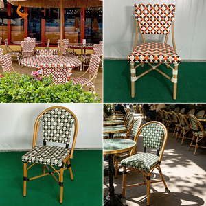 Chaise de salle à manger d'extérieur <span class=keywords><strong>en</strong></span> rotin PE, style <span class=keywords><strong>bistrot</strong></span> français, pour restaurant, <span class=keywords><strong>en</strong></span> vannerie, pour terrasse, <span class=keywords><strong>en</strong></span> promotion - Product Image 6