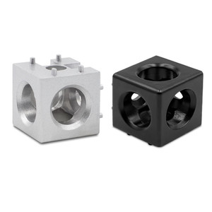 Nhôm Hồ Sơ Right Angle Kết Nối 2 Cách 3 Cách Kết Nối Ba Cách Khung Kết Nối Ống Vuông Góc Kết Nối Khối - Product Image 2