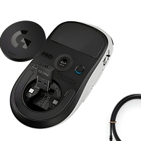 Souris de jeu sans fil rechargeable G PRO X2 SUPERSTRIKE pour les deux mains, programmable, déclenchement rapide 10