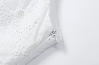 Robe midi décontractée et élégante SHENZHU pour femme, nouvelle collection 2026, avec broderie ajourée et dos nu, style rétro chic sans manches.