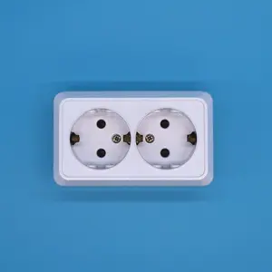 Interruptor de pared eléctrico de 16A, enchufe europeo de 4 pines