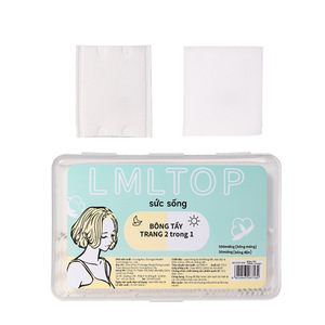 แผ่นสำลีเช็ดเครื่องสำอาง LMLTOP 550 ชิ้น 2 in 1 สำหรับเช็ดหน้าและดวงตา ใช้ได้ทั่วไป - Product Image 1