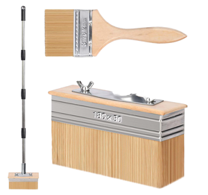 Long Handle 60" Extension Pole Industrial Grade Nylon Deck Stain Applicator 7" Wide <b>Paint</b> <b>Set</b> for Wood Deck Fence Wall Furniture - Product Image 1