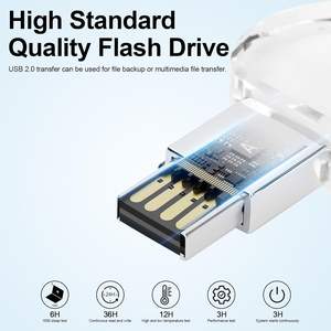 Logotipo personalizado, regalo de boda, unidad flash USB en forma de corazón, Unidad de pulgar de cristal, resistente al agua, USB 2,0, Unidad de salto portátil - Product Image 2