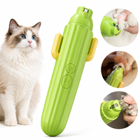 Tragbarer LED-Tiernagelschleifer mit 2 Schleifstellen, Leise Diamantschleifscheibe mit Geringer Vibration für Kleine Hunde und Sensible Haustiere