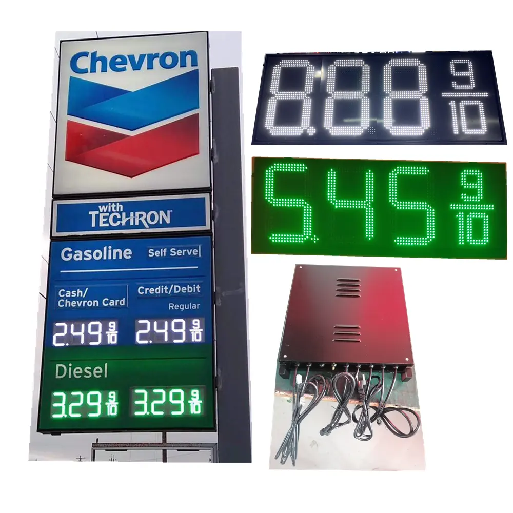 Factory Direct LED Gas Price Sign Petrol Station Digital Number Display