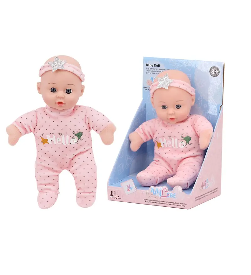 Fabrik Direktlieferung Neue Artikel Babypuppen 8 Zoll wiedergeborene Babypuppe weiche Plüschpuppe-Spielzeug für Kinder