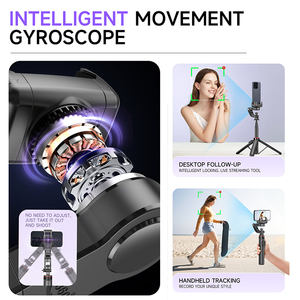 Estabilizador de Gimbal con Seguimiento Facial C22, Trípode de Aluminio, Palo Selfie de 1338 mm, Compatible con Cámara, Luz de Relleno, Plegable - Product Image 4