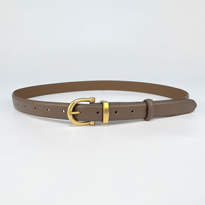 Cinturón Elegante e Informal para <span class=keywords><strong>Mujer</strong></span>, de Cuero Vacuno Fino, Hebilla de Aleación de Alta Gama, Estilo Vintage, Duradero, Ligero, de Cuero Genuino, de Lujo - Product Image 3