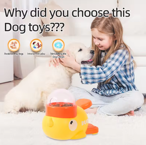 Juguete de Rompecabezas para Perros, Dispensador de Comida con Forma de Pato Amarillo, Juguete Educativo Interactivo y Ecológico para Perros - Product Image 3