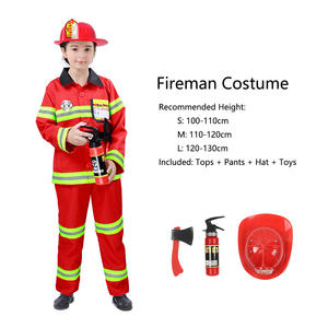 직업 일 코스프레 의상 할로윈 소방관 의상 역할 놀이 원피스 복장 어린이 소방관 샘 경찰 우주 비행사 의상 - Product Image 3