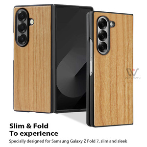 Funda fina de madera con patrón de teléfono para Samsung Galaxy <span class=keywords><strong>Z</strong></span> Fold 7, funda protectora de PC a prueba de golpes, fundas de nogal para Samsung <span class=keywords><strong>Z</strong></span> <span class=keywords><strong>Flip</strong></span> 7 - Product Image 4