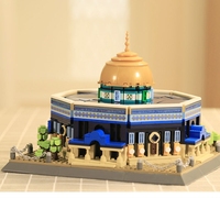 Vente en gros Grand ensemble de blocs de construction Jouets islamiques Dôme musulman du rocher Modèle de mosquée Jeu de blocs de construction Briques Jouet Enfants Adultes