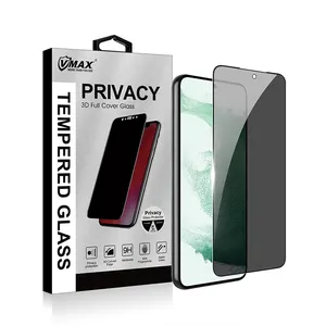 Protecteurs d'écran en verre trempé Anti espion 2.5D 3D 9H pour samsung s22 s21 fe S20 S23 S24 A05S films de verre de confidentialité sans bulles