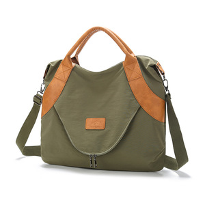 Brand <b>Large</b> Pocket Casual Tote Women's Handbag Shoulder Handbags <b>Canvas</b> Leather Capacity <b>Bags</b> for Women - Product Image 3