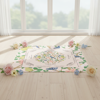 Table de Mahjong Pliable Portable de Luxe Moderne Classique pour 4 Joueurs, Tapis en Caoutchouc Durable, Résistant à l'Eau, Écologique, pour le Divertissement