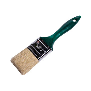Brocha Plana para Pintar de 22 mm con Cerdas de Cerdo y Mango Verde para Uso Doméstico - Product Image 2