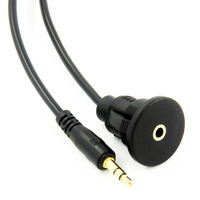 Câble audio AUX pour voiture Câble audio en PVC encastré 3.5mm femelle à mâle Extension pour voiture marine bateau tableau de bord AUX Port Stock