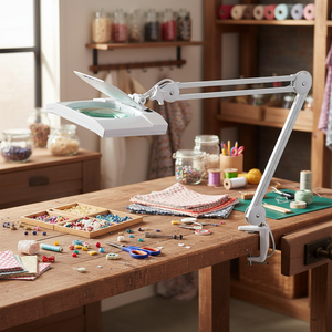 Lente d'Ingrandimento Professionale con Lampada da Tavolo LED, Lente d'Ingrandimento Grande per Lavoro - Product Image 1