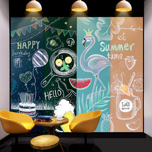 Magnética etiqueta de la pared de la escuela <span class=keywords><strong>pizarra</strong></span> Auto adhesivo niño escribiendo enseñanza negro Junta - Product Image 1