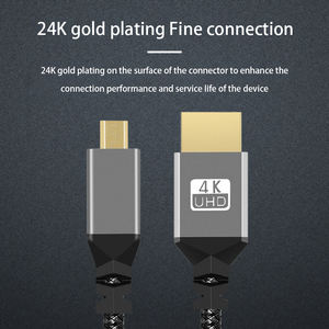 Câble Justlink Micro USB vers HDMI 0,3m-5m <span class=keywords><strong>4K</strong></span> 60Hz 3D en nylon mâle-mâle avec connecteurs plaqués or pour iPhone, MacBook, <span class=keywords><strong>Samsung</strong></span>, PVC - Product Image 2