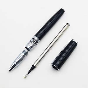 ปากกาโลหะแบบมีร่องลายโลโก้สั่งทำพิเศษ สีดำโรสโกลด์ สำหรับเป็นของขวัญธุรกิจใหม่ - Product Image 6